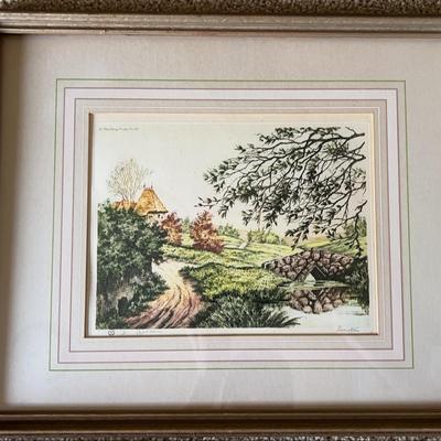 Vintage Paris Etching Society New York Pastoral #1