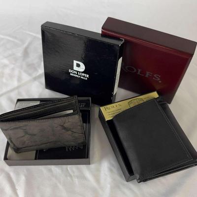 Men’s Wallet Lot – Includes Brand-New Rolfs Leather Wallet