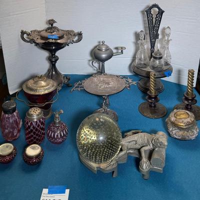 14 Decor Items, Some Silver Plated 