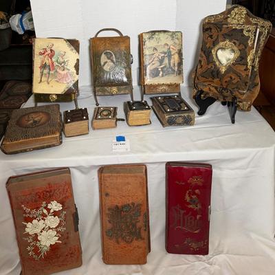 12 Antique Photo albums filled with old photos