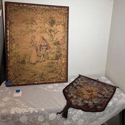 Framed Tapestry And Banner