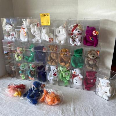 TY Beanie Babies With Tags And Protective boxes