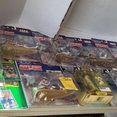 Starting Lineup Football And Baseball Figurines With Trading Cards