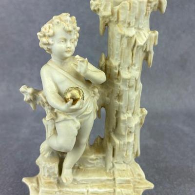 Vintage Bisque Porcelain Cherub Display
