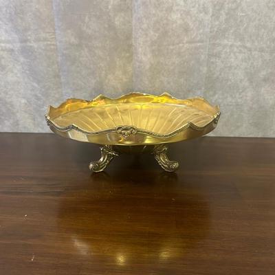 Brass Footed Serving Dish