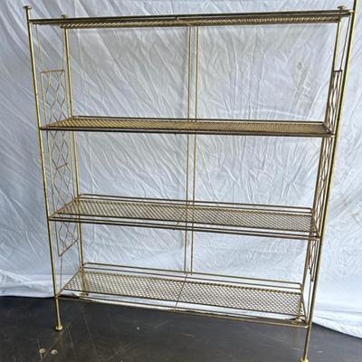 Vintage Brass Wired Rack