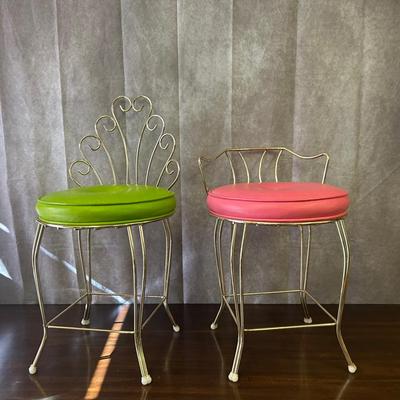 Hollywood Regency Chair Set With Seat Cushions 