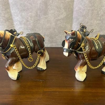 Vintage Staffordshire Reproductions Ceramic Clydesdale Set