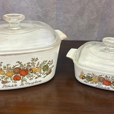 Vintage Corning Ware LE ROMARIN Casserole Dish & Lid Set