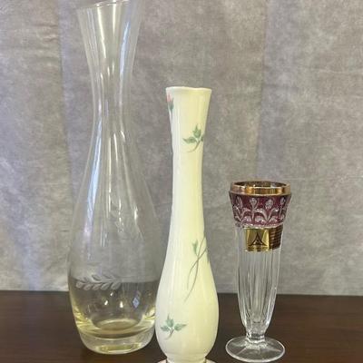 Assortment of 3 Bud Vases