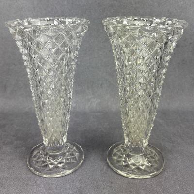 Princess House - Pair of Crystal Vases
