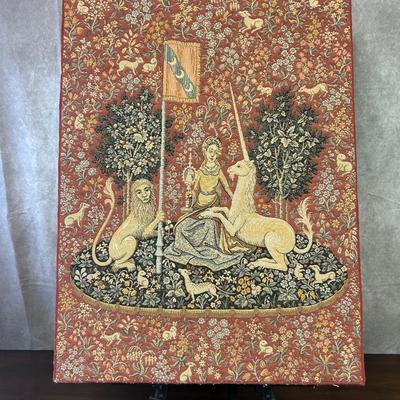 Vintage Lady And The Unicorn Tapestry 