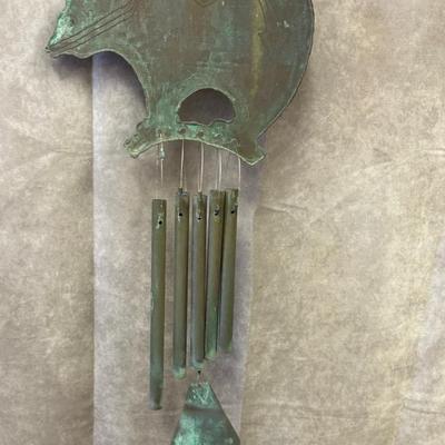 Vintage Copper Bear Windchime