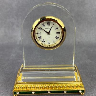 Faberge - Crystal Desk Clock