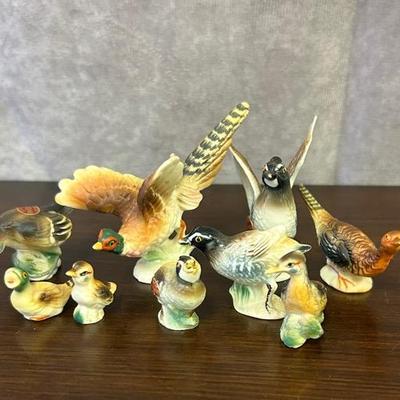 Bone China Pheasant Figurine Set