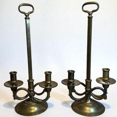 Wildwood imports articulated brass candlesticks