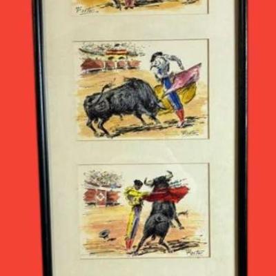 Artist pilstor signed" original matador drawings