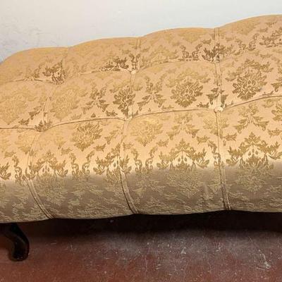 Large upholstered tufted ottoman