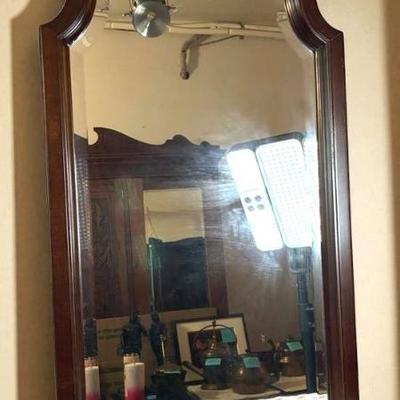 Vintage beveled wall mirror