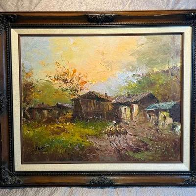 Oil painting signed sara