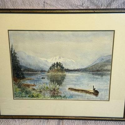 Summer at sproat lake watercolor by mary grant sheppard