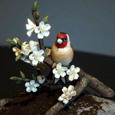Rspb european goldfinch” ceramic figurine