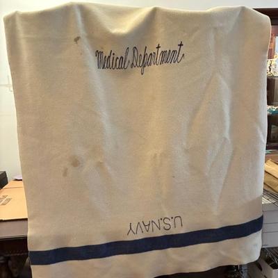 United states navy medical department wool blanket