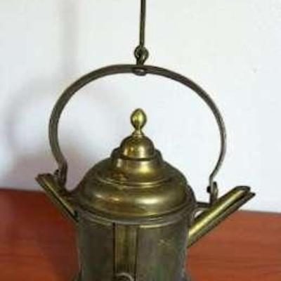 Three spout whale oil lamp