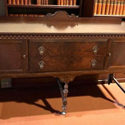 Antique wood low cabinet or buffet