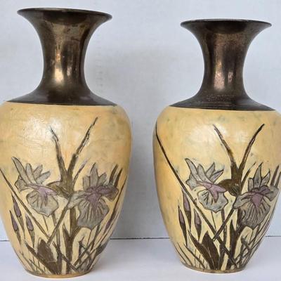 Brass Cloisonne Vases