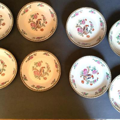 Set Of Eight “Pheasant” Pattern Dessert Dishes