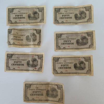 Japanese Government/Philippines WW II Notes/Various 