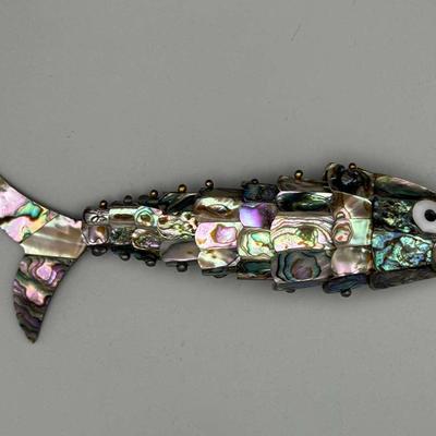 Vintage Mother Of Pearl Abalone Shell  Bottle Opener