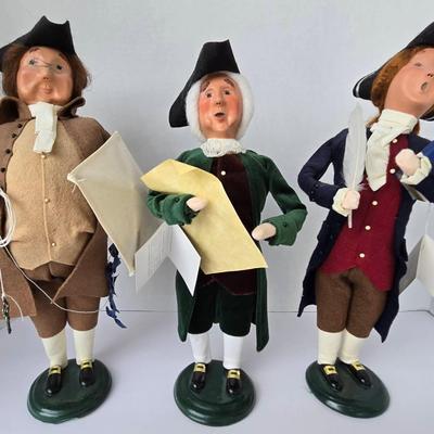 Byers' Choice Founding Fathers Thomas Jefferson, Alexander Hamilton & Ben Franklin