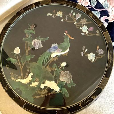 Vintage Black Lacquered Chinoiserie Coffee Table II