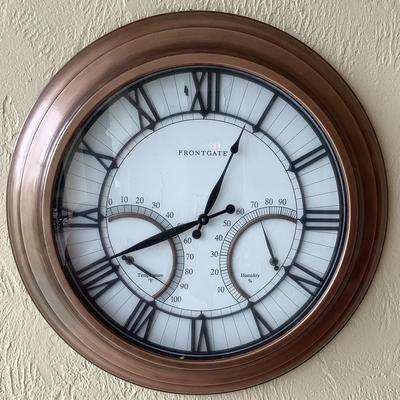 Frontgate Outdoor Clock With Temp And Humidity 