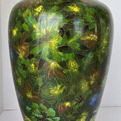 Vintage Floral Cloisnne Vase