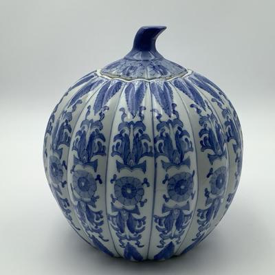 Vintage Porcelain Melon Jar