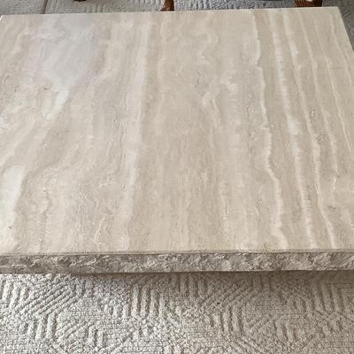 Beautiful Heavy Mid Century Modern  Marble Coffee Table 