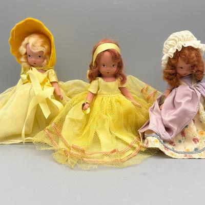 3 Nancy Ann Storybook Dolls circa 1940 Lot 5