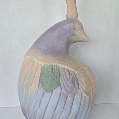 Colorful Hand Carved Bird By Artist Don Freedman 16" high