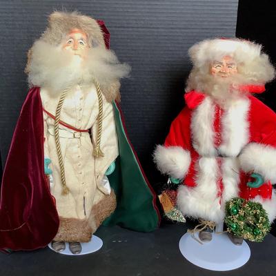 Pair Of Santa Claus Figures From The Allison Nagel Collection 