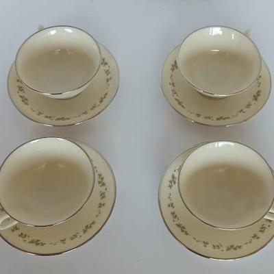 Lenox Brookdale Tea Cup/Saucer (Set Of Four)