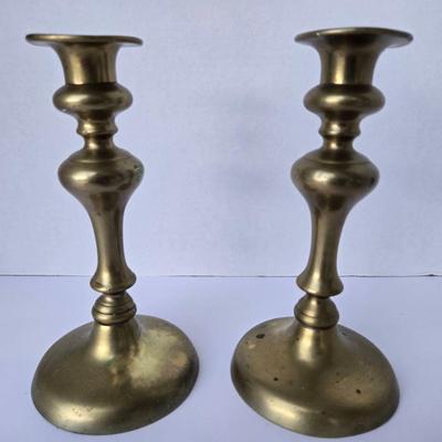 Antique Brass Candle Holders 
