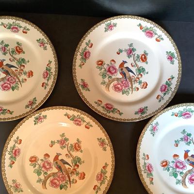 Set Of Four “Pheasant” Pattern Dinner Plates