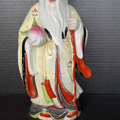 Vintage Chinese Porcelain Shou Zing God Of Longevity 