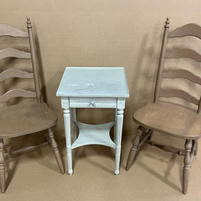 Painted Wooden Table & Chairs