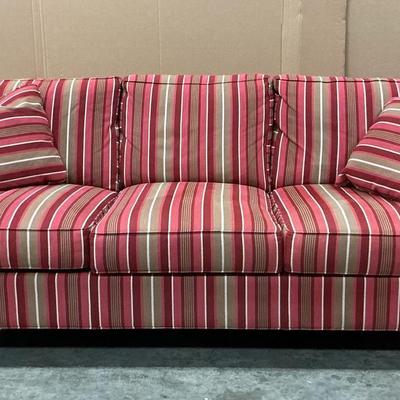 Red Striped Couch 