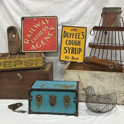 Vintage Trunks, Signs and More