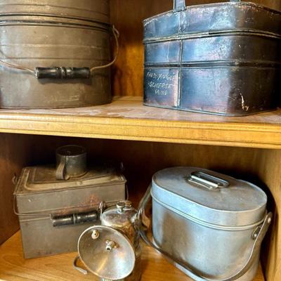 Sale Photo Thumbnail #44: Antique Miners Lunch Pails